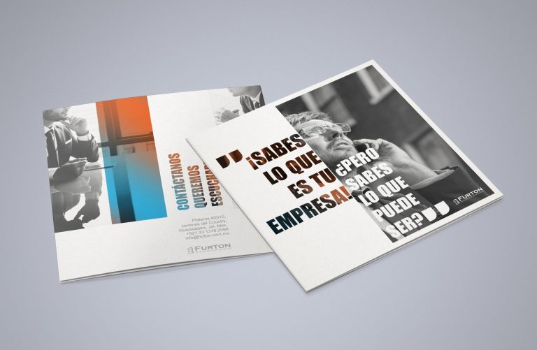 Diseño de díptico tríptico papelería